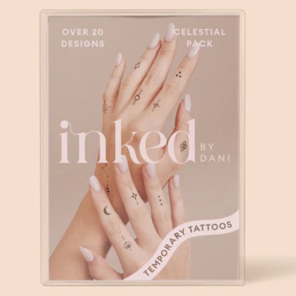 New! Lot 2 INKED By Dani Celestial Pack and Blooming Pack Temporary Tattoo - Picture 4 of 11